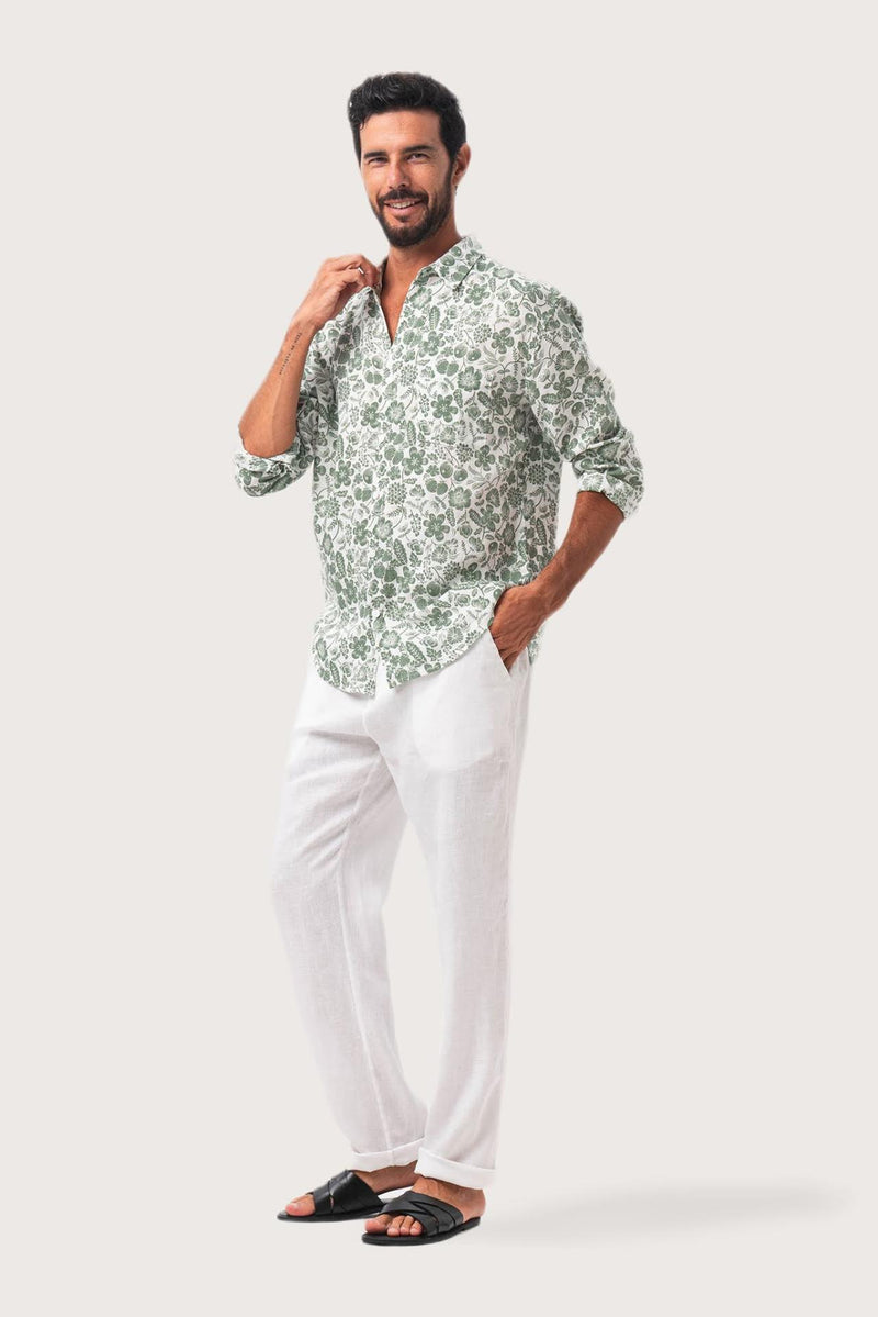 Baron Linen Shirt tropical Fruit