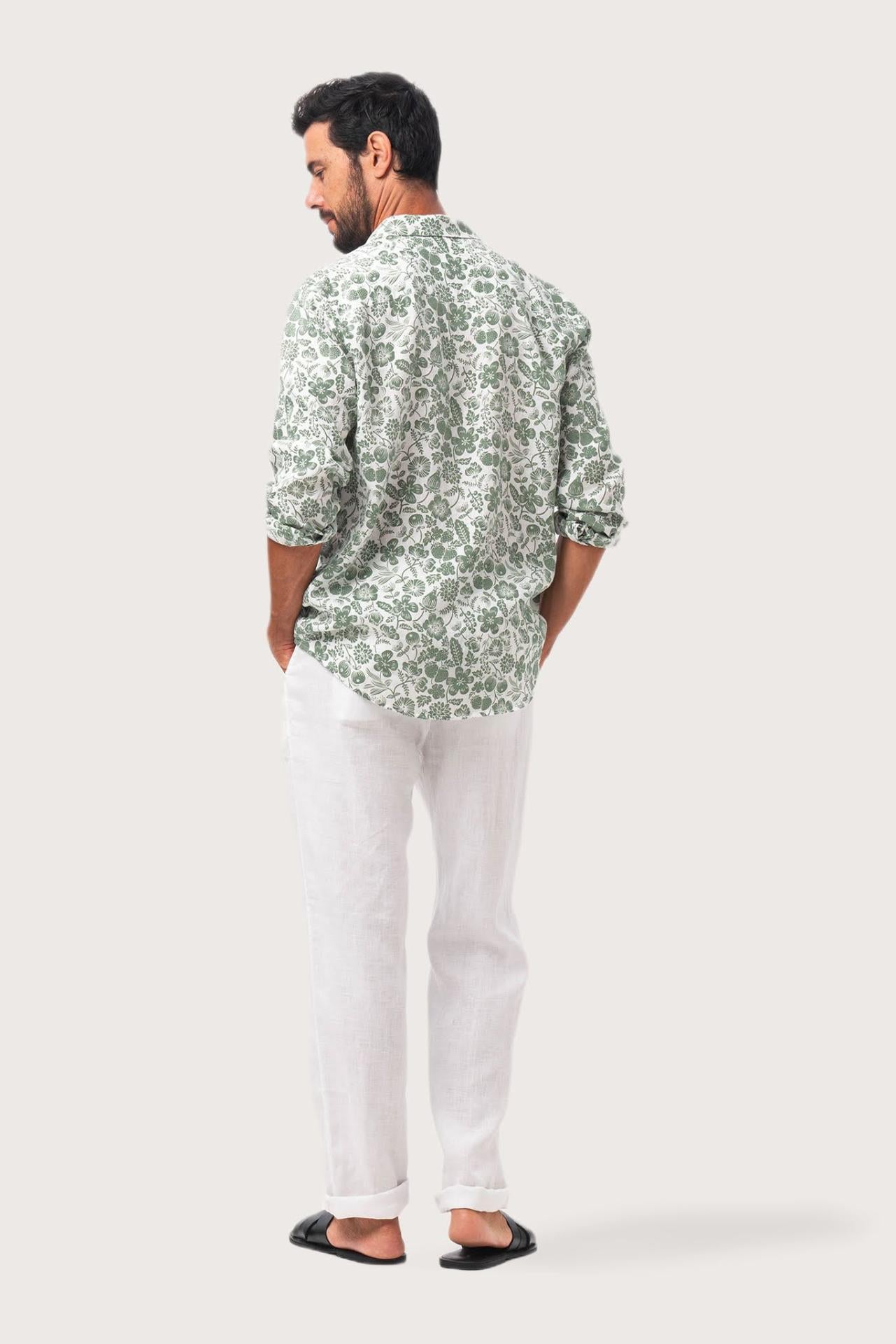 Baron Linen Shirt tropical Fruit