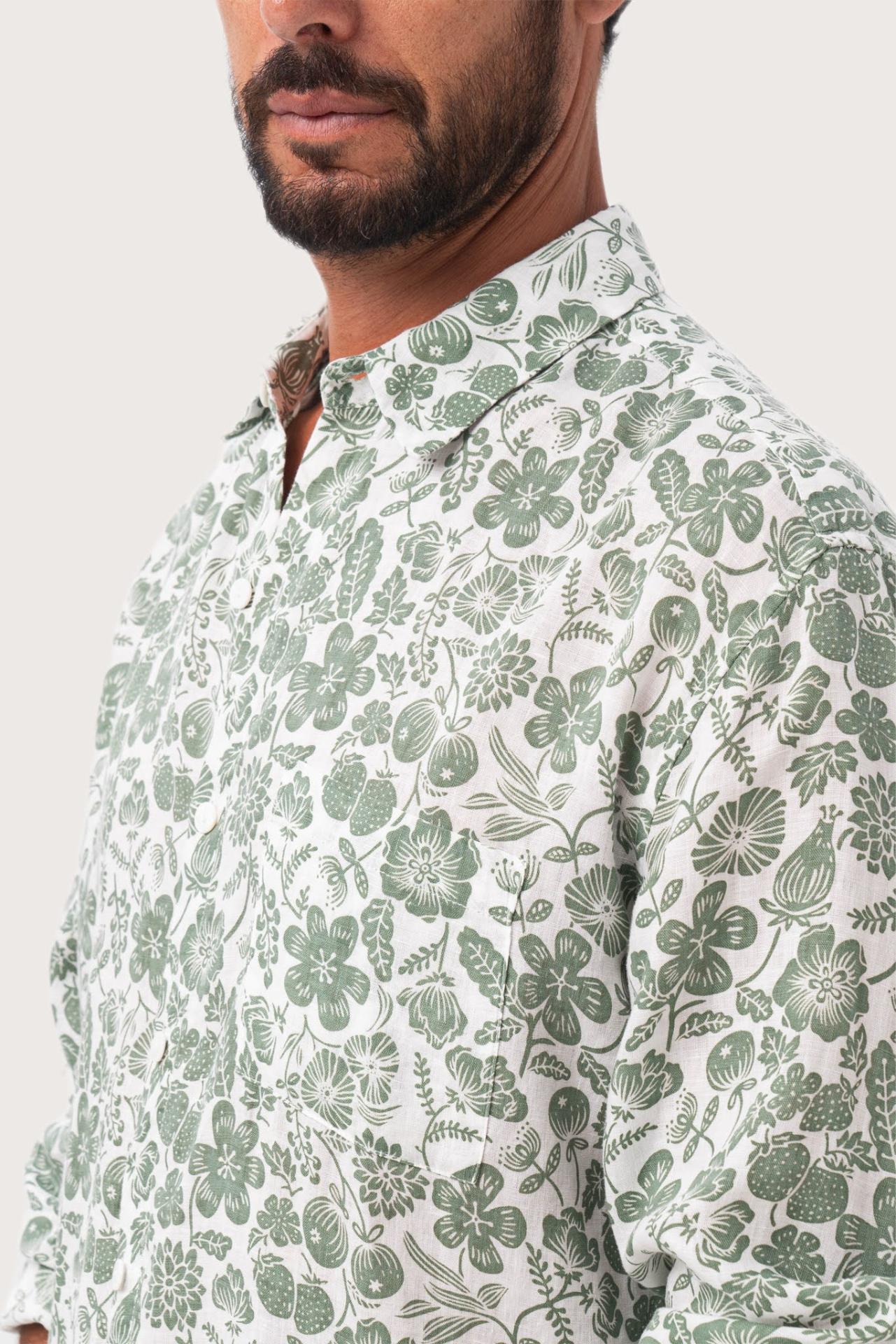 Baron Linen Shirt tropical Fruit