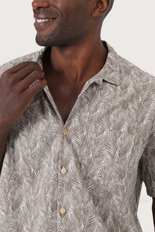 Baronang Cotton Shirt Bamboo Leaves
