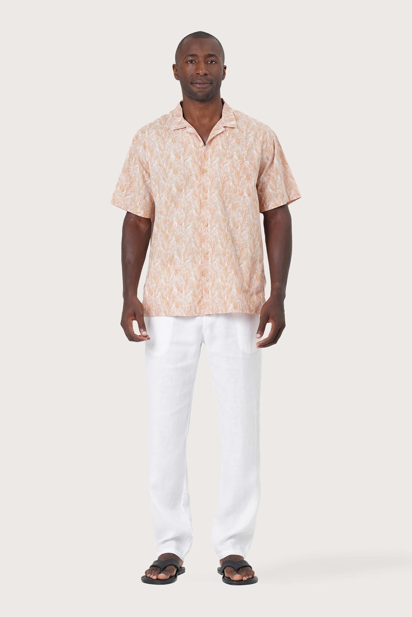 Baronang Cotton Shirt Bamboo Leaves