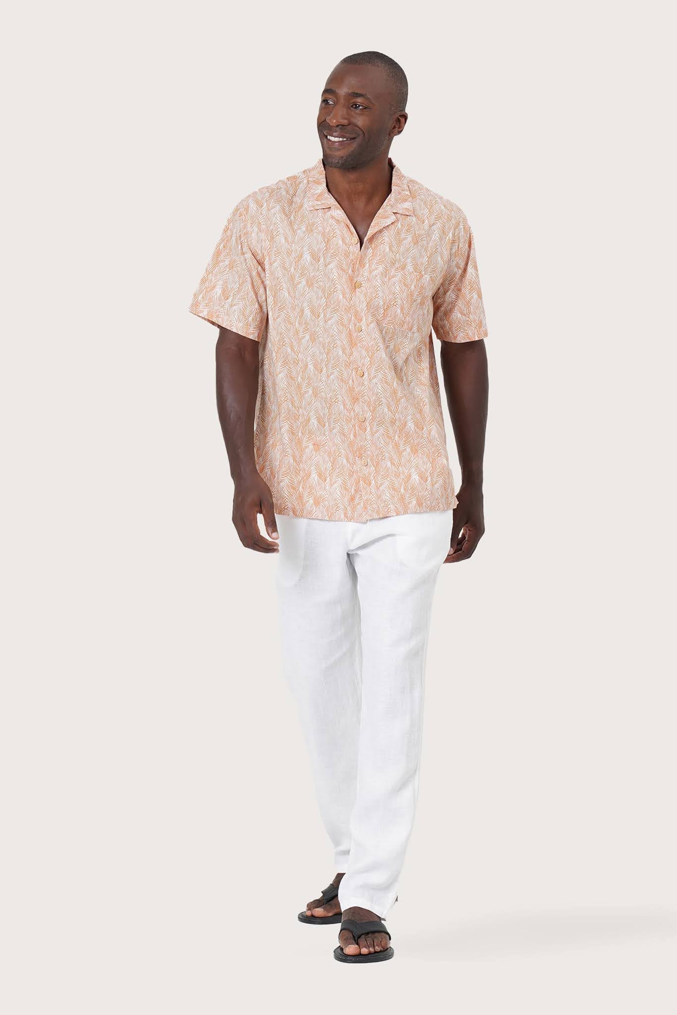 Baronang Cotton Shirt Bamboo Leaves