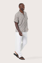 Baronang Cotton Shirt Bamboo Leaves