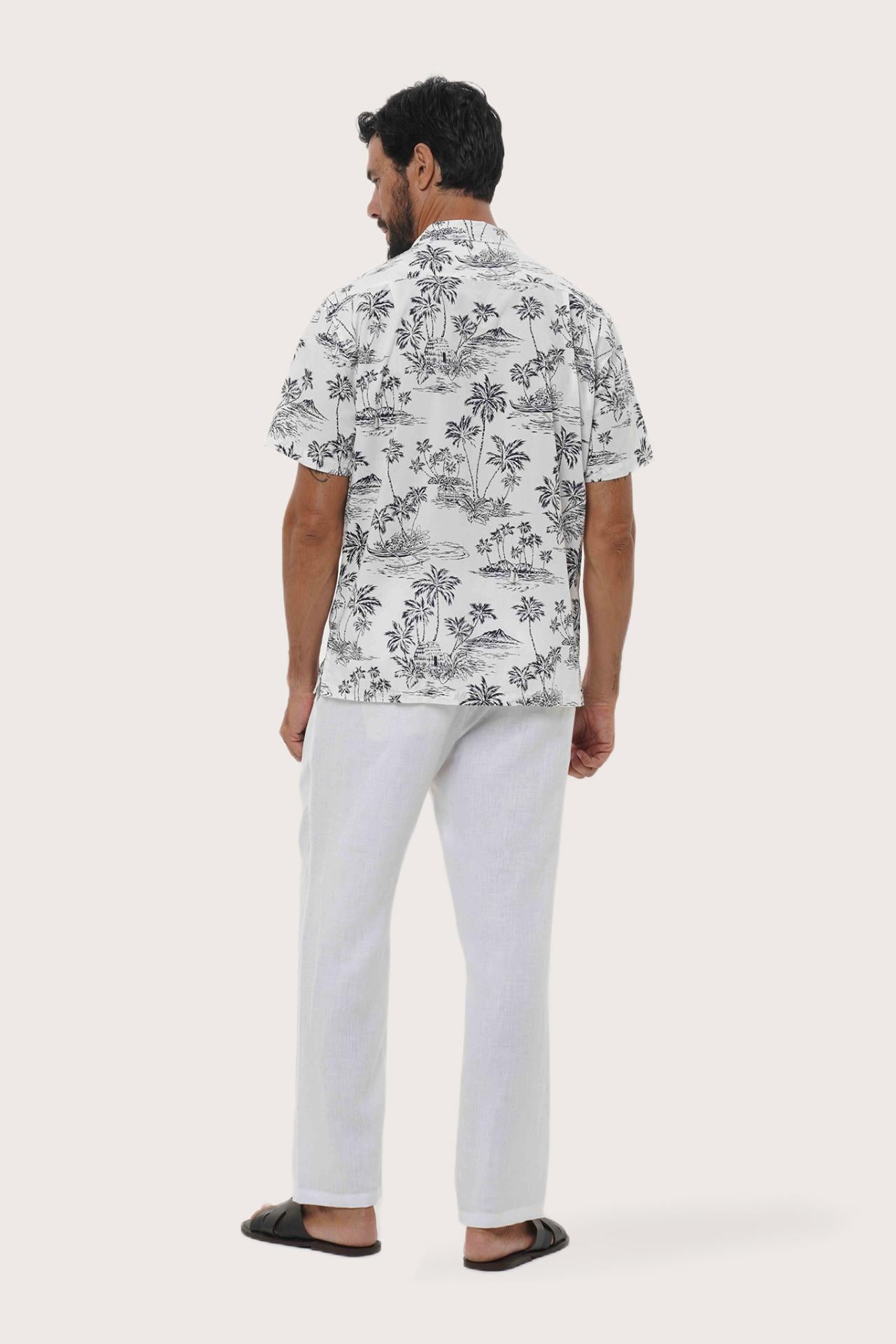 Baronang Cotton Shirt Island Palm