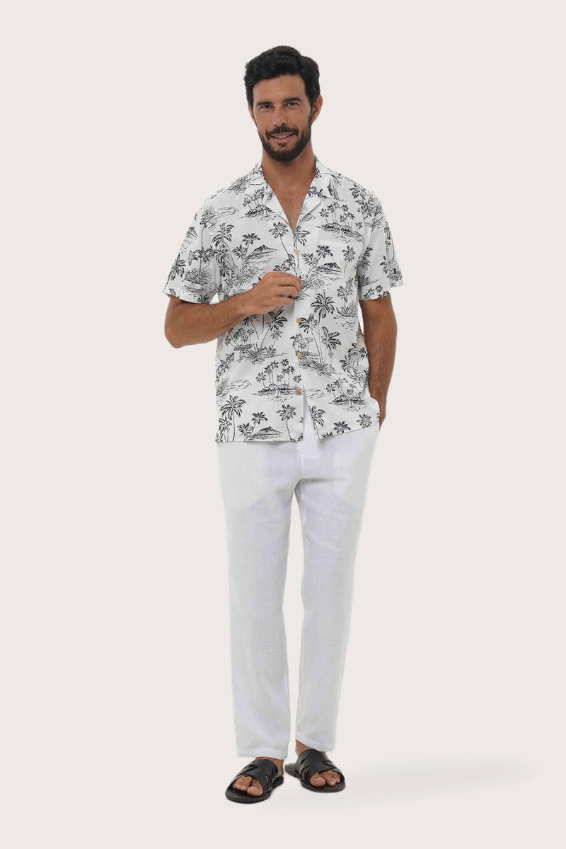 Baronang Cotton Shirt Island Palm