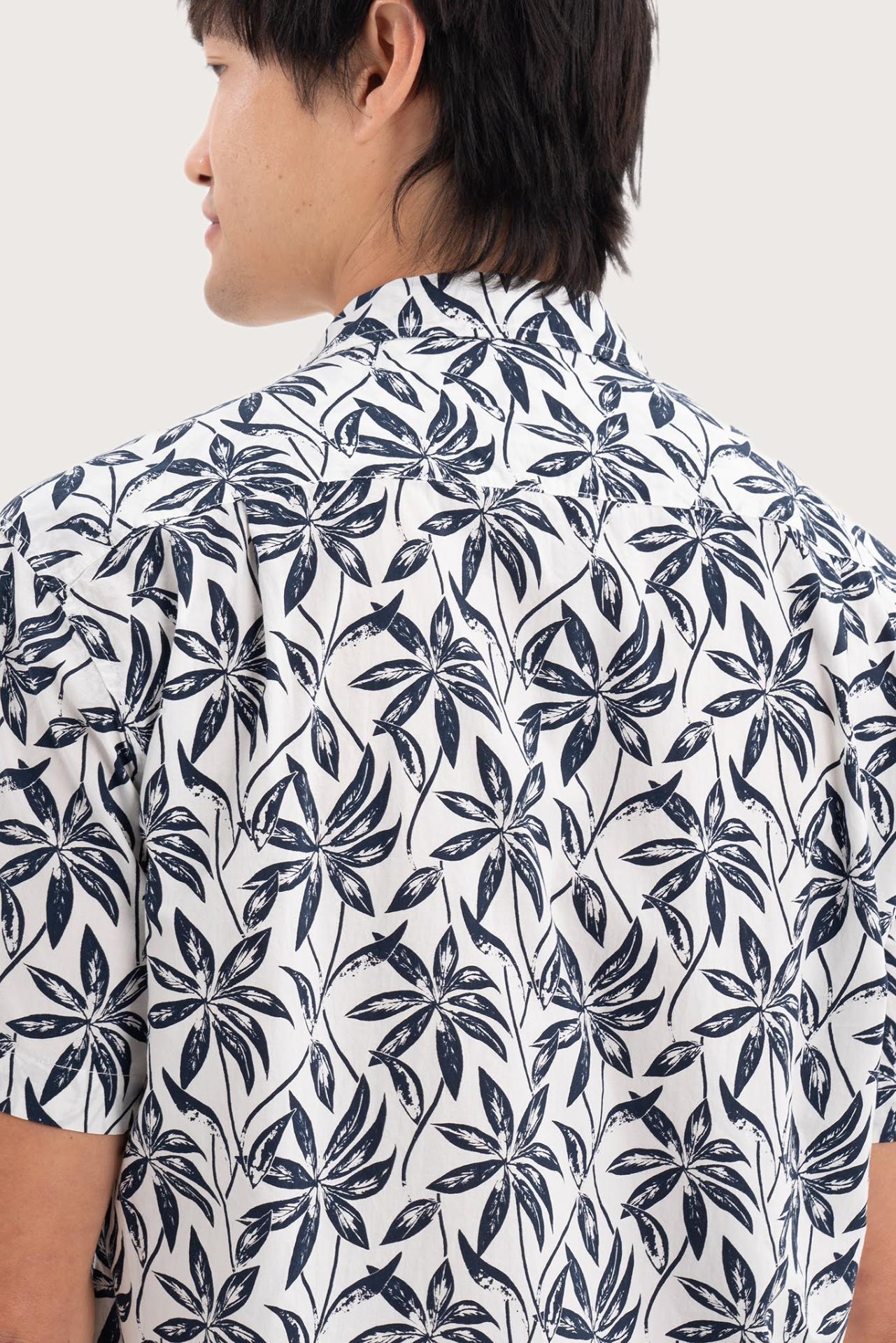 Baronang Cotton Shirt Leaves