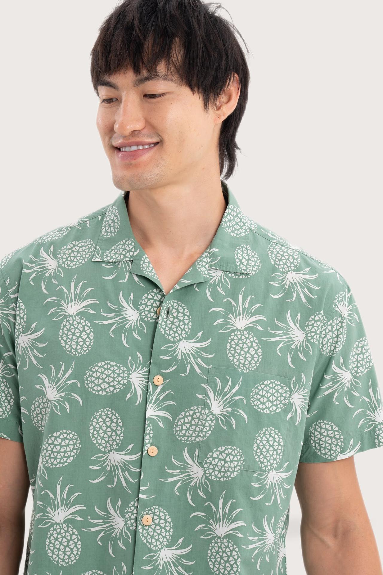 Baronang Cotton Shirt Pineapple