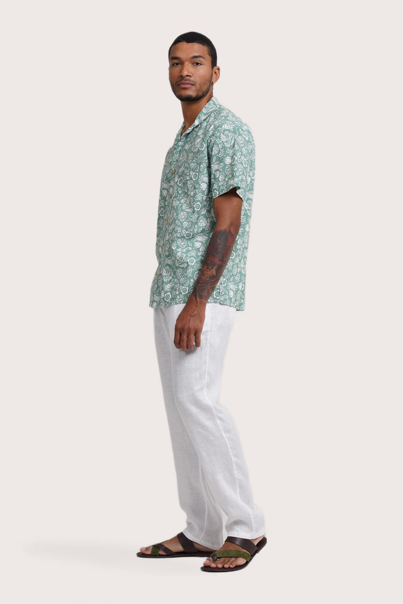 Baronang Cotton Shirt Veg and Crab Green