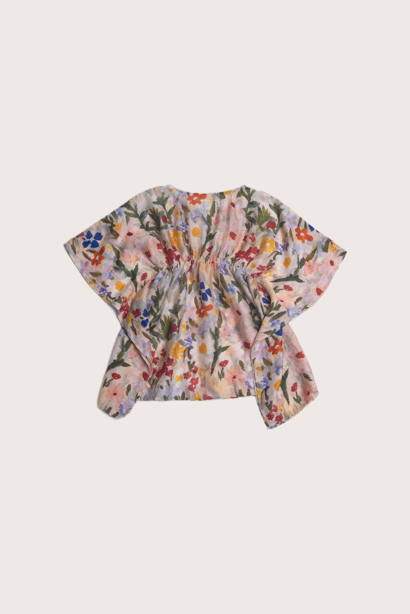 Belle Kaftan Flower Paint Light Yellow