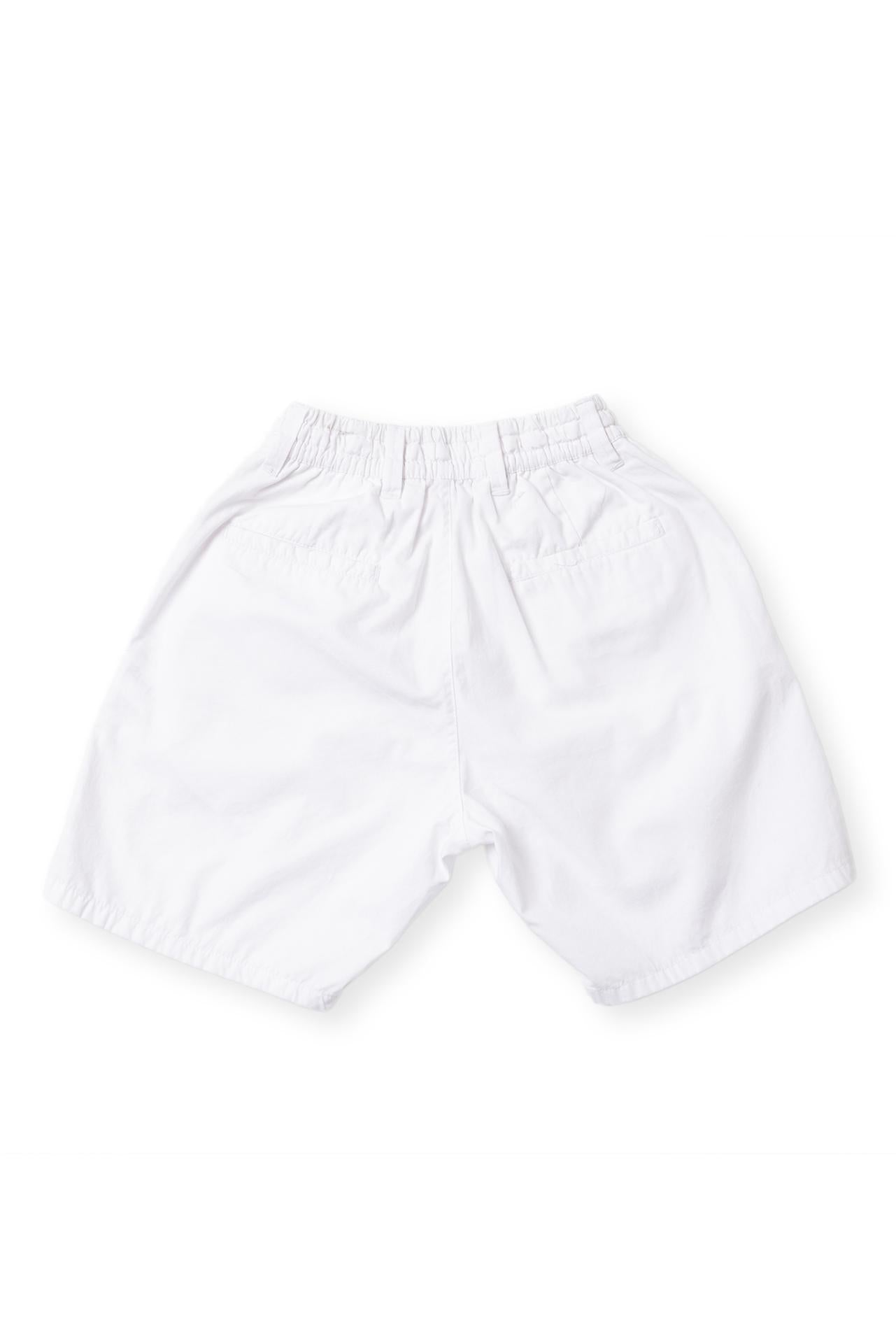 Classic back view of the Koda Boys Cotton Bermuda in White
