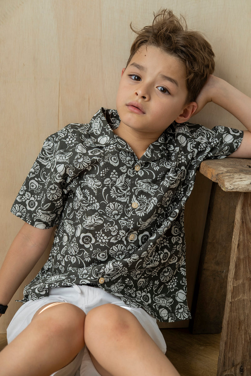 Bali Tropical Shirt Veg and Crab