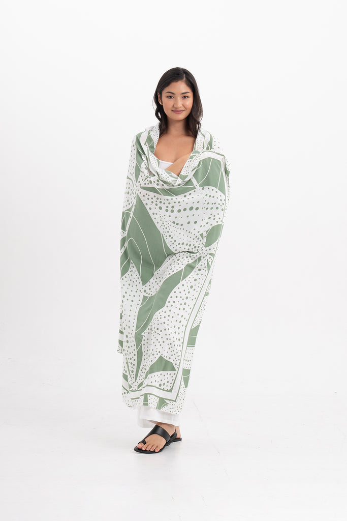 Salina Sarong Flower Dots Sage