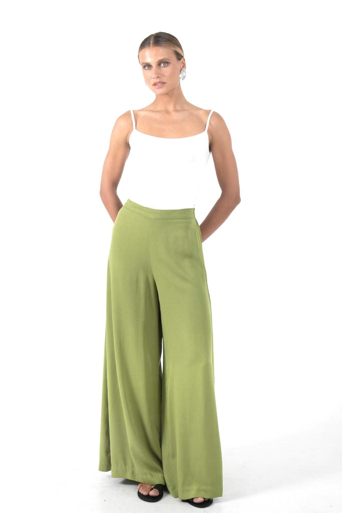 Callie Palazzo Pants Green