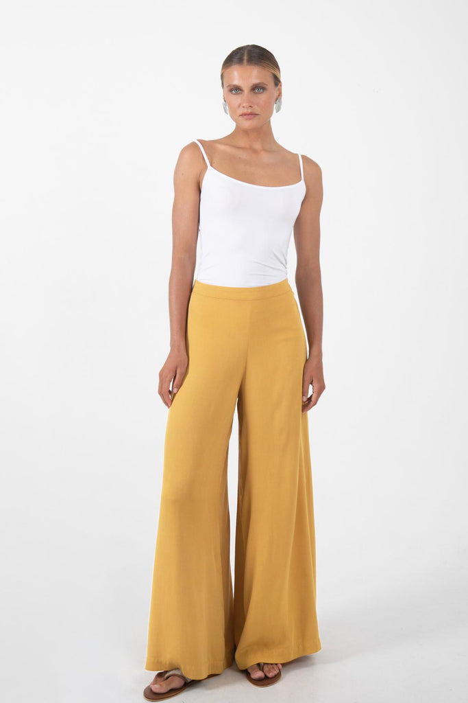 Callie Palazzo Pants Yellow