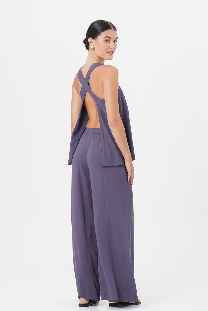 Callie Palazzo Pants Purple