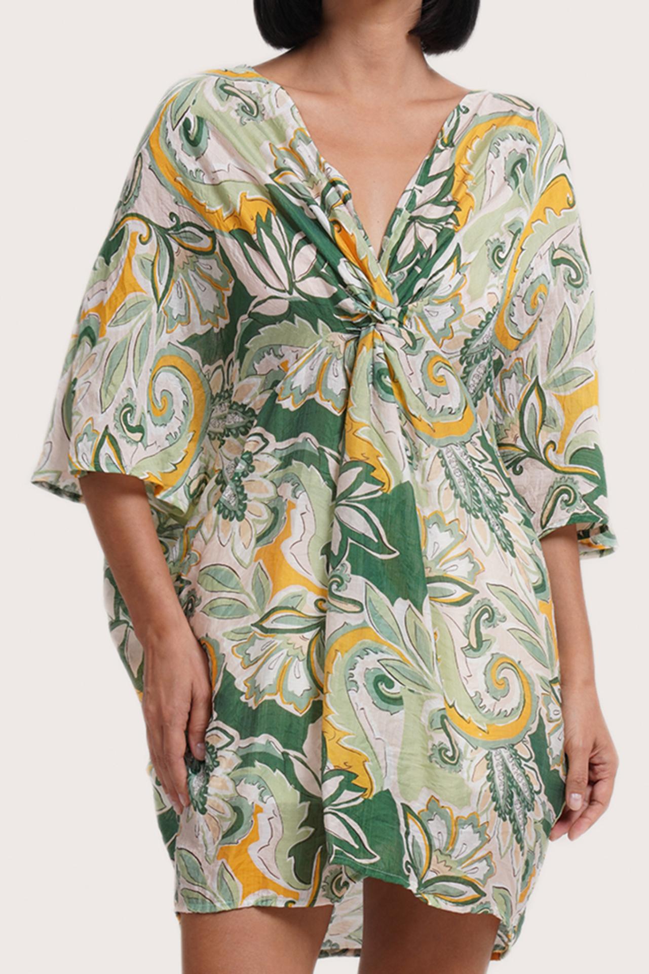 Canna Short Kaftan Pasley