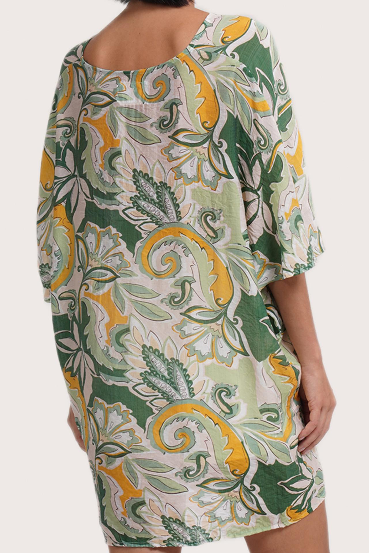 Canna Short Kaftan Pasley