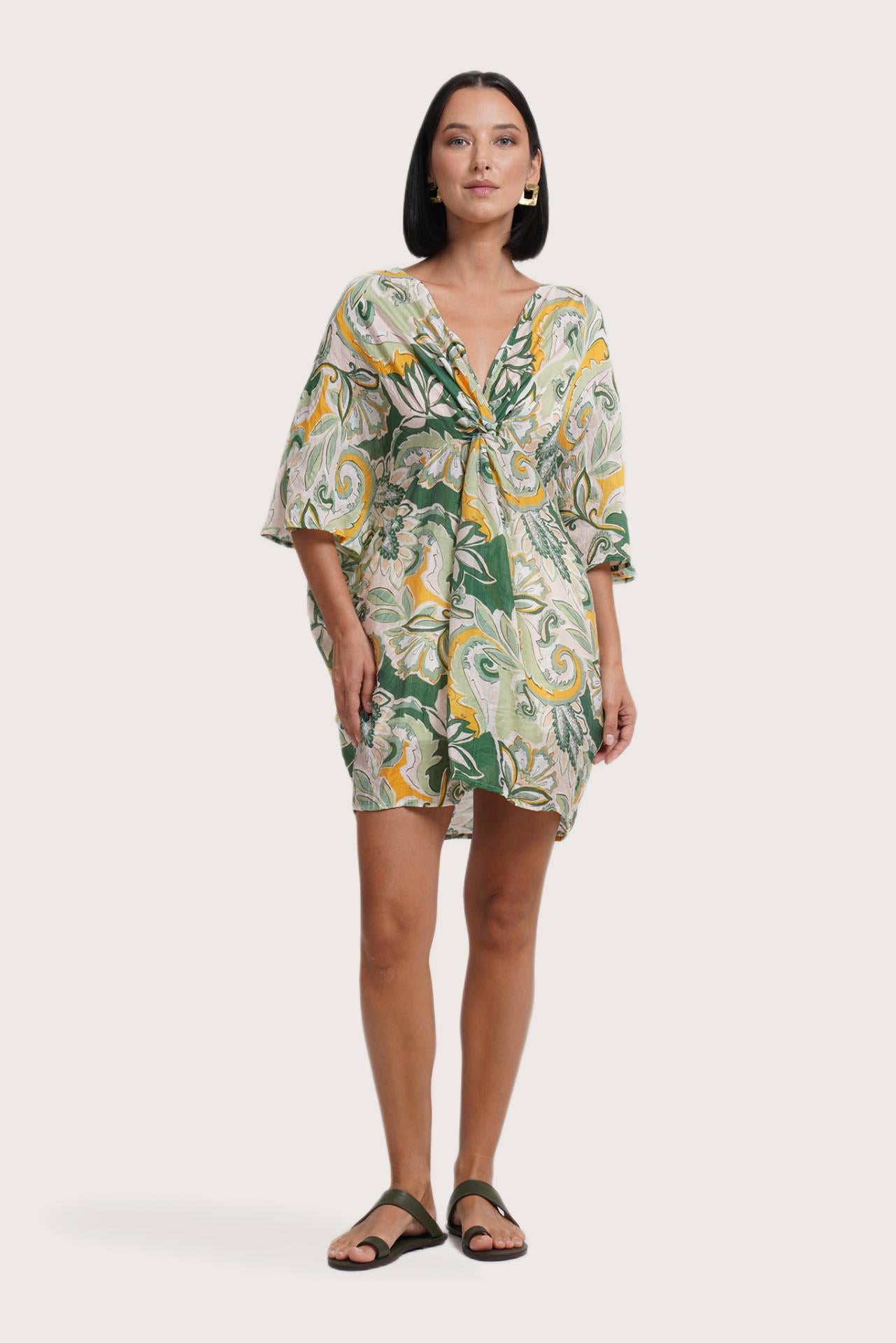 Canna Short Kaftan Pasley
