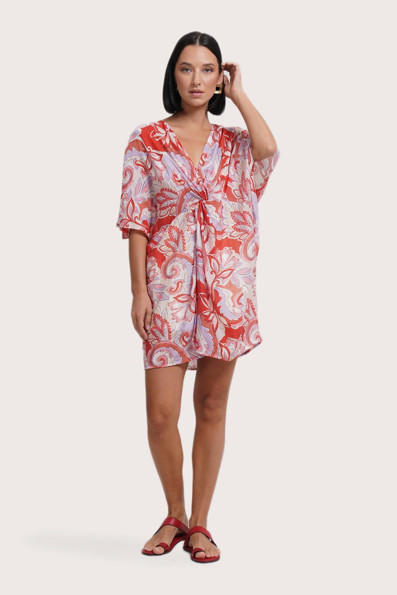 Canna Short Kaftan Pasley