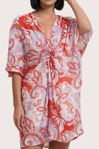 Canna Short Kaftan Pasley