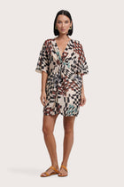 Canna Short Kaftan Square Chess