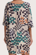 Canna Short Kaftan Square Chess
