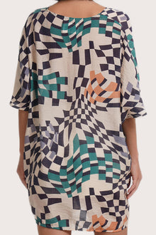 Canna Short Kaftan Square Chess