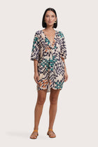 Canna Short Kaftan Square Chess