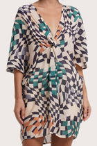 Canna Short Kaftan Square Chess