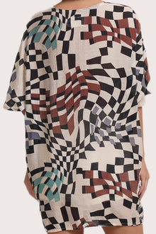 Canna Short Kaftan Square Chess