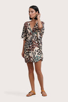 Canna Short Kaftan Square Chess