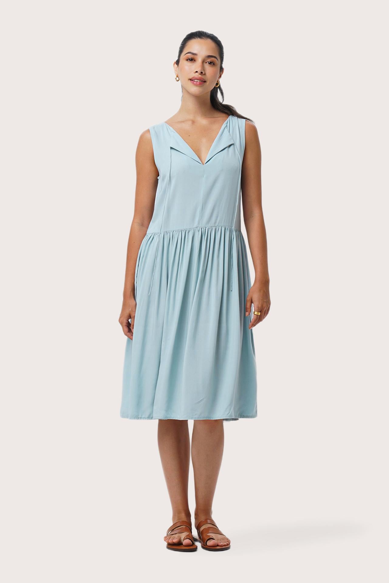 Corsica Midi Dress Cielo
