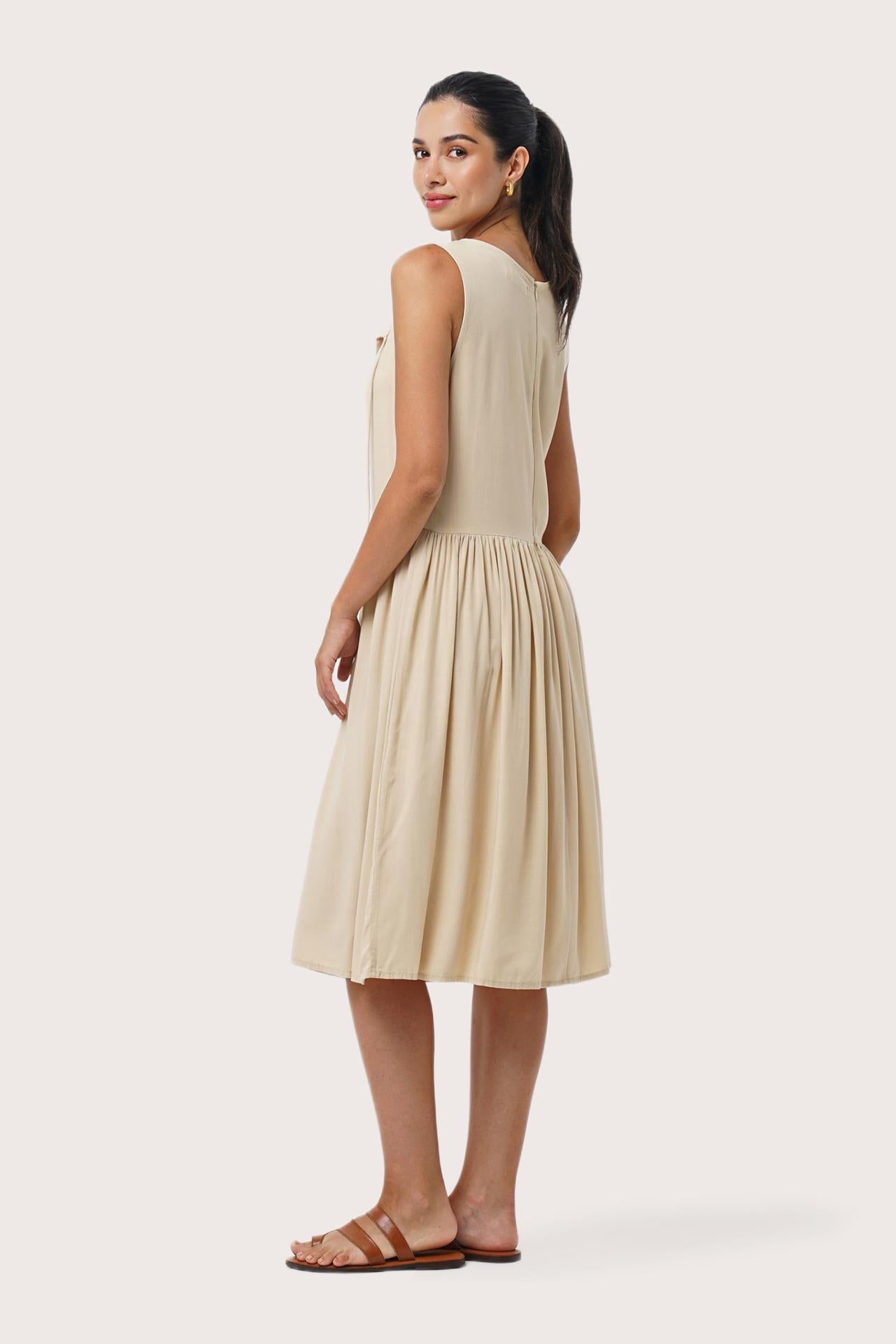 Corsica Midi Dress Creme