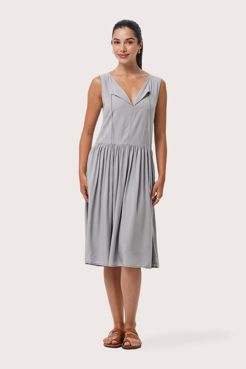 Corsica Midi Dress Light Grey