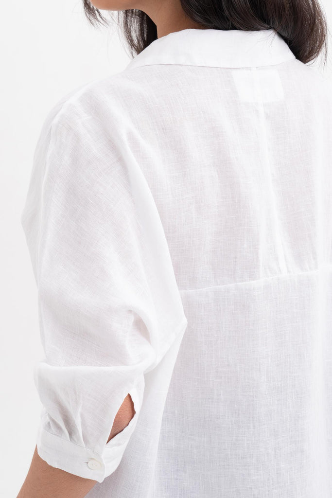 Faye Linen Shirt White