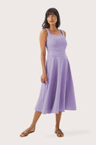 Gelora Linen Dress Lavender