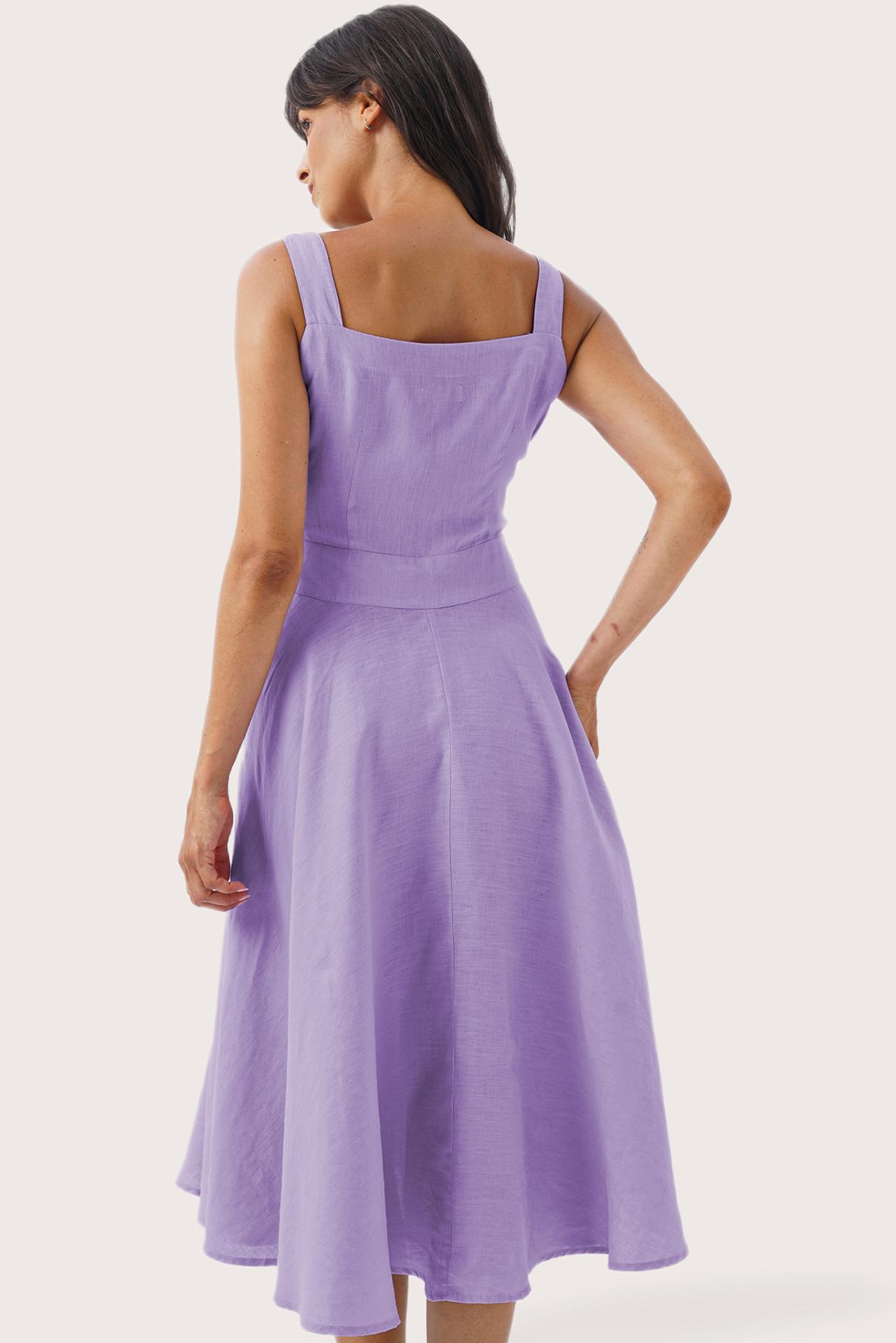 Gelora Linen Dress Lavender