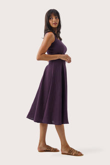 Gelora Linen Dress Violet
