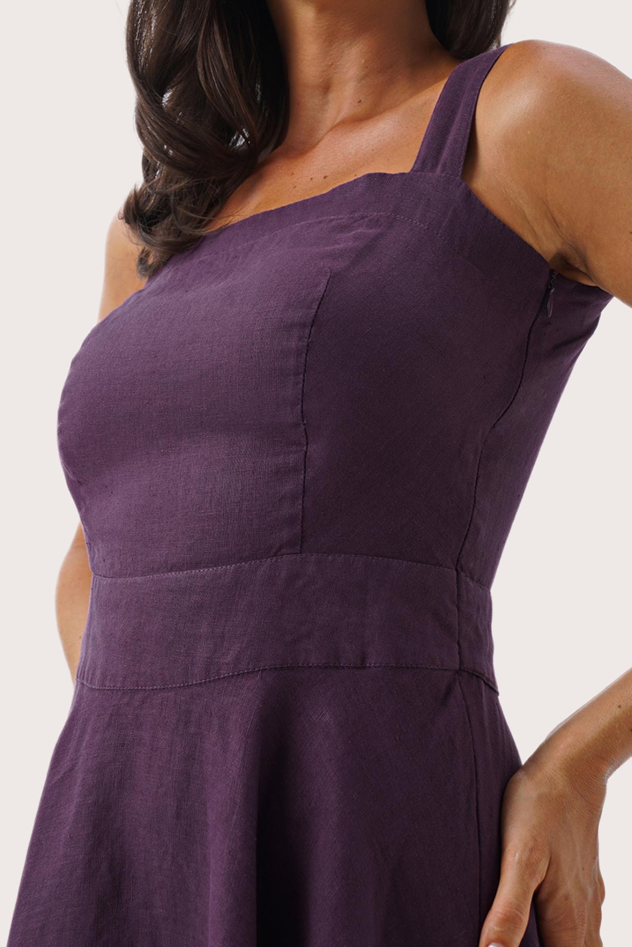 Gelora Linen Dress Violet