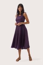 Gelora Linen Dress Violet