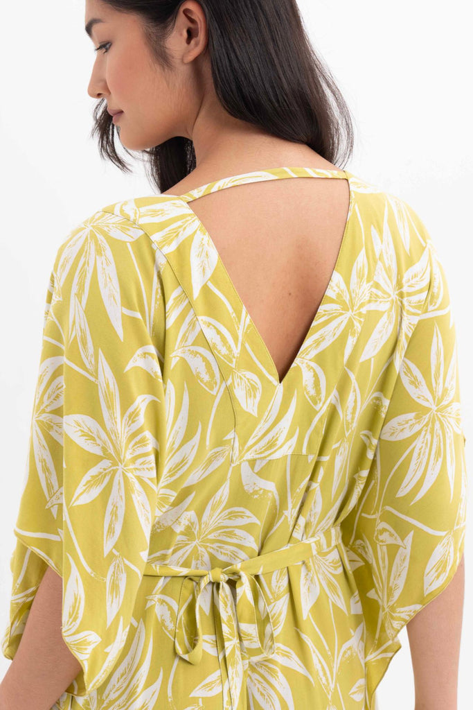 Hanna Kaftan Maxi Dress Green Lemon