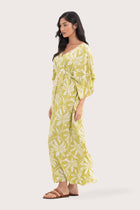 Hanna Kaftan Maxi Dress Green Lemon