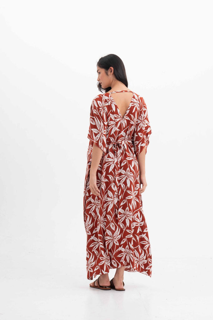 Hanna Kaftan Maxi Dress Red