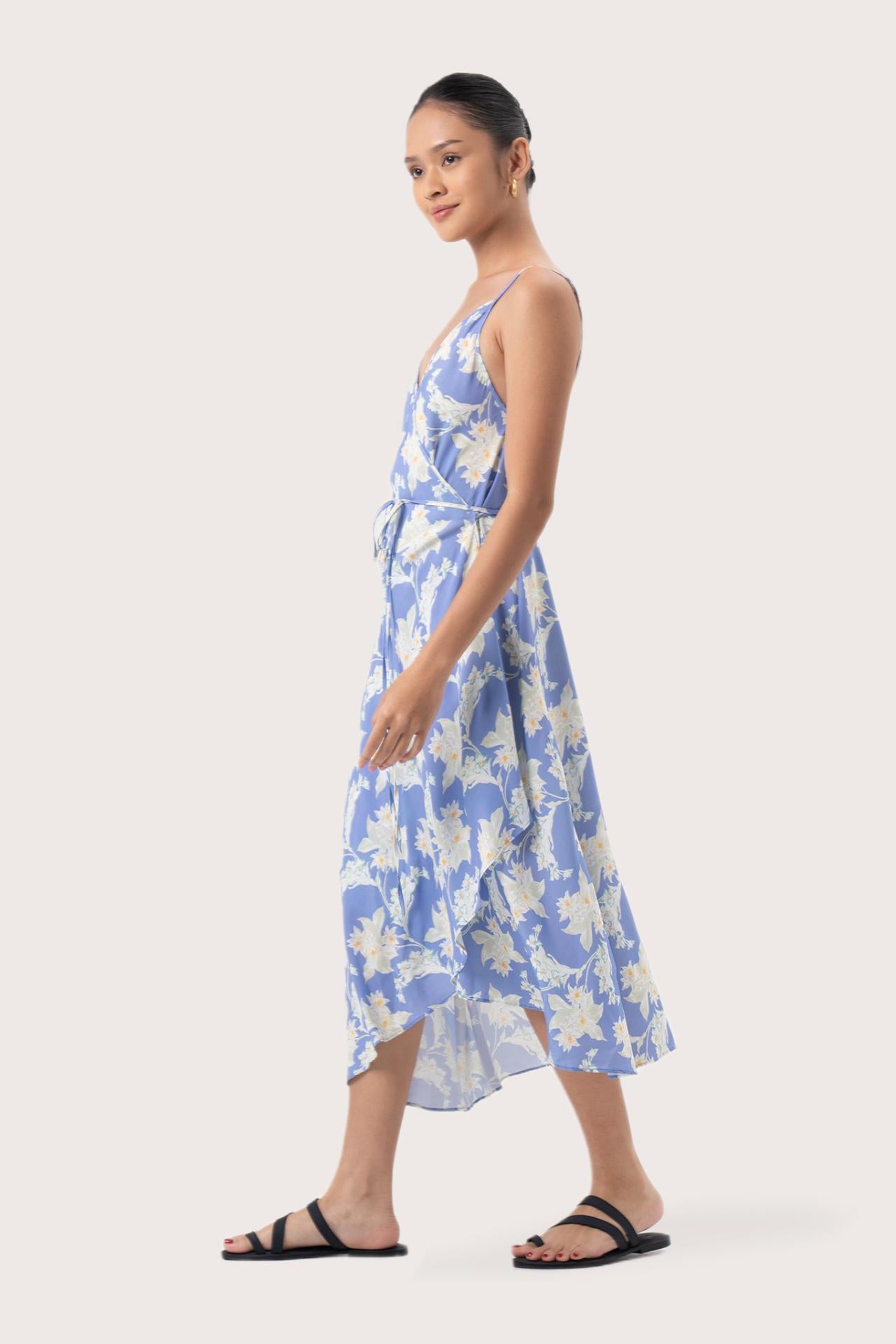 Ilona Wrapped Dress Light Blue
