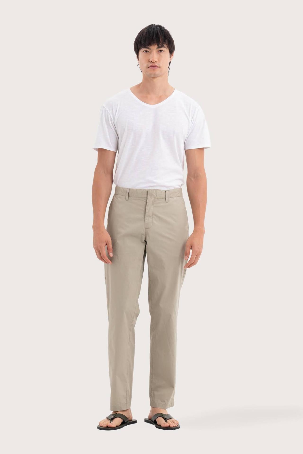 Jasper Men's Cotton Pants Cream Grey