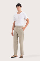 Jasper Men's Cotton Pants Cream Grey