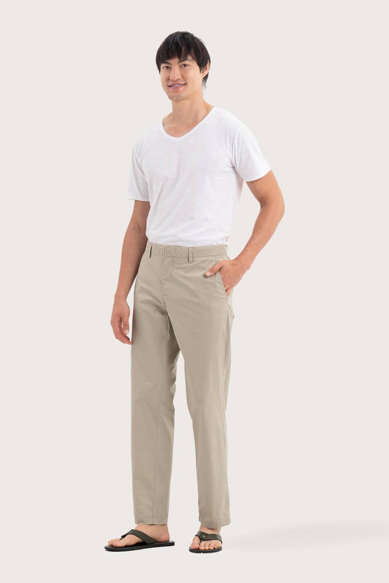 Jasper Men's Cotton Pants Cream Grey