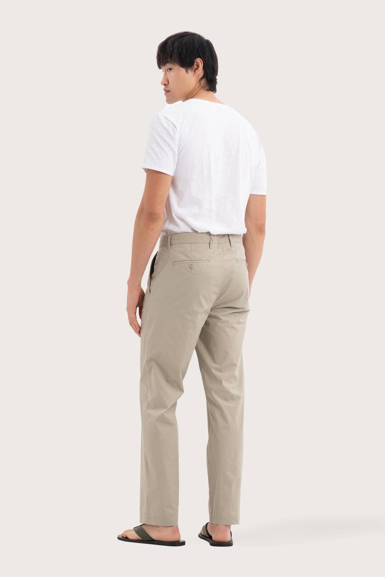 Jasper Men's Cotton Pants Cream Grey