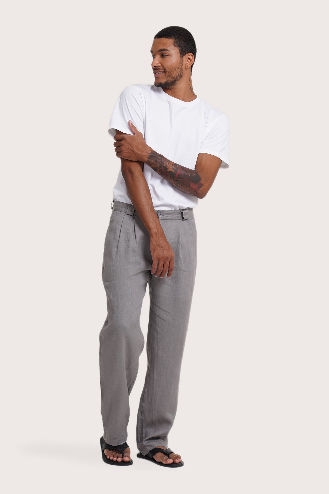 Java Linen Pants Grey