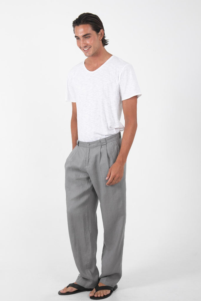 Java Linen Pants Grey